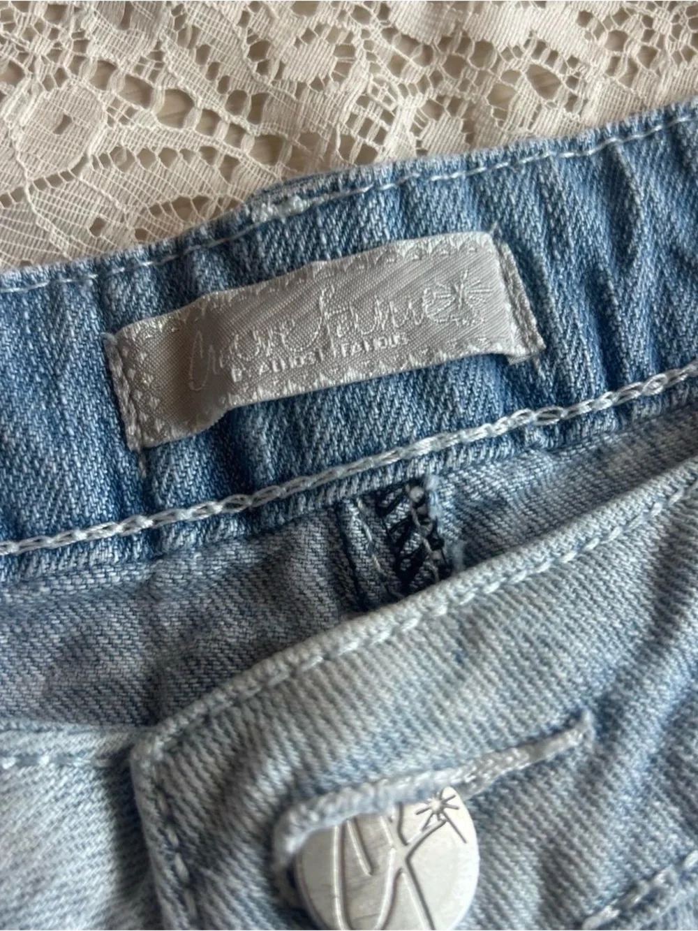 Almost Famous Light Blue Distressed Denim Cutoff Shorts